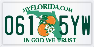FL license plate 0615YW