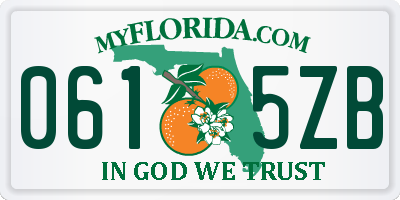 FL license plate 0615ZB