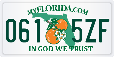 FL license plate 0615ZF
