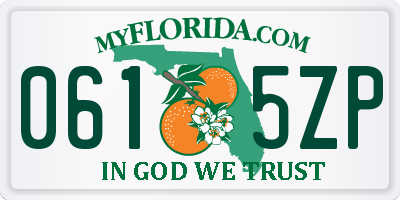 FL license plate 0615ZP