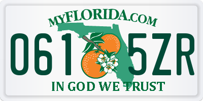 FL license plate 0615ZR