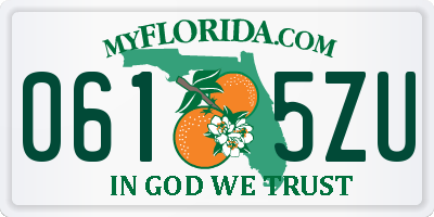 FL license plate 0615ZU
