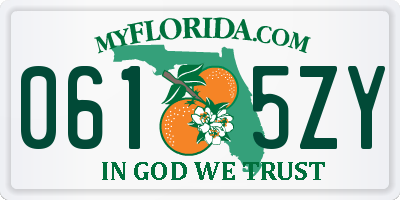 FL license plate 0615ZY