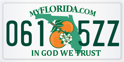 FL license plate 0615ZZ