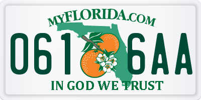 FL license plate 0616AA