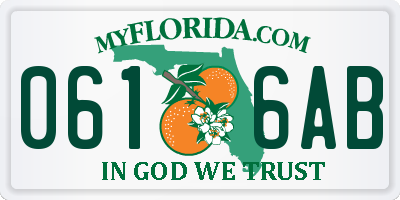 FL license plate 0616AB