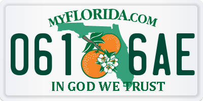 FL license plate 0616AE