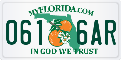 FL license plate 0616AR