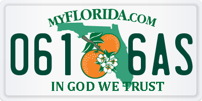 FL license plate 0616AS