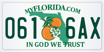 FL license plate 0616AX