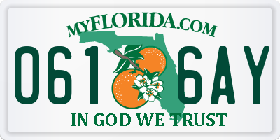 FL license plate 0616AY