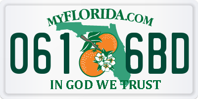 FL license plate 0616BD