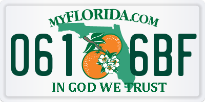 FL license plate 0616BF