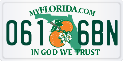 FL license plate 0616BN