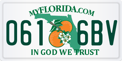 FL license plate 0616BV