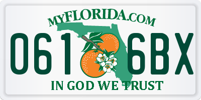 FL license plate 0616BX