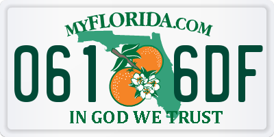 FL license plate 0616DF