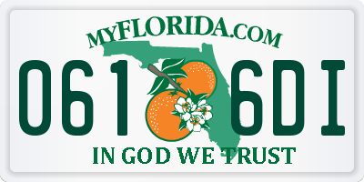 FL license plate 0616DI