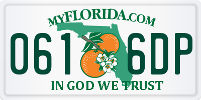 FL license plate 0616DP