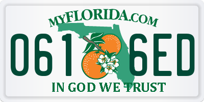 FL license plate 0616ED