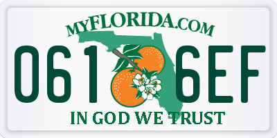 FL license plate 0616EF