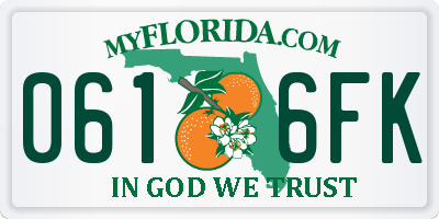FL license plate 0616FK