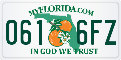 FL license plate 0616FZ