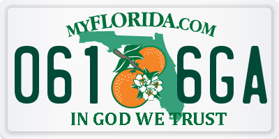 FL license plate 0616GA