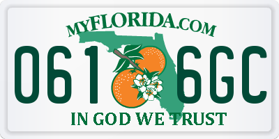 FL license plate 0616GC