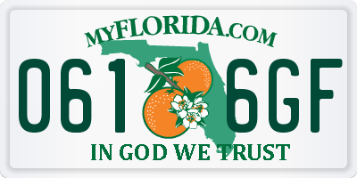 FL license plate 0616GF