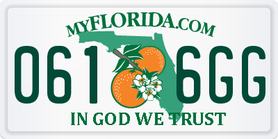 FL license plate 0616GG