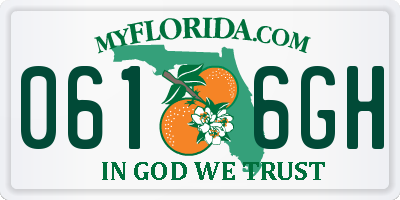 FL license plate 0616GH