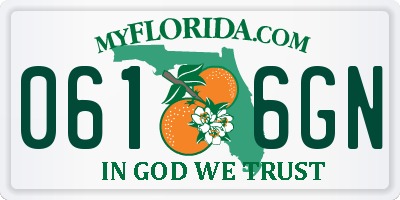 FL license plate 0616GN
