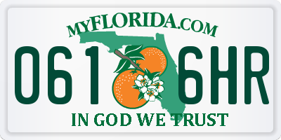 FL license plate 0616HR