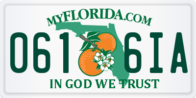 FL license plate 0616IA