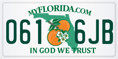 FL license plate 0616JB
