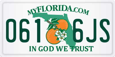 FL license plate 0616JS