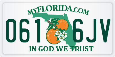 FL license plate 0616JV