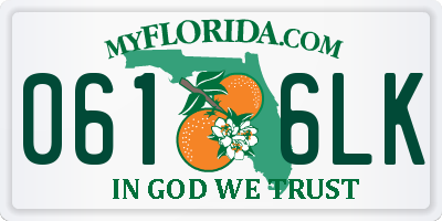 FL license plate 0616LK