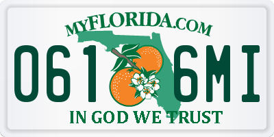 FL license plate 0616MI