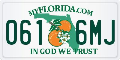 FL license plate 0616MJ