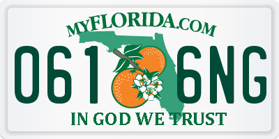 FL license plate 0616NG