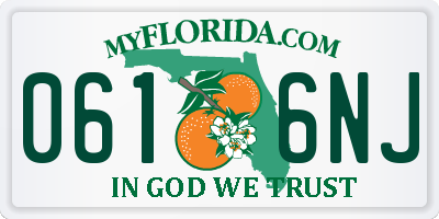 FL license plate 0616NJ