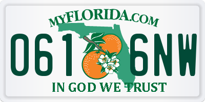 FL license plate 0616NW
