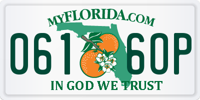 FL license plate 0616OP