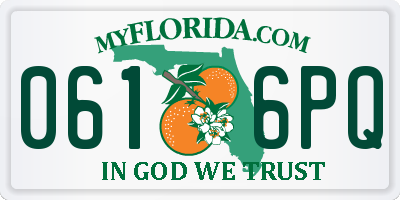 FL license plate 0616PQ