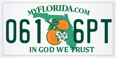 FL license plate 0616PT