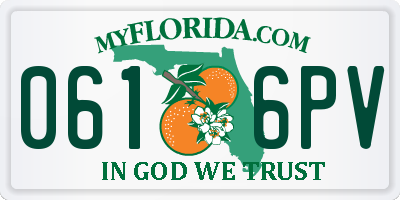 FL license plate 0616PV