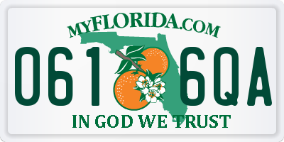 FL license plate 0616QA