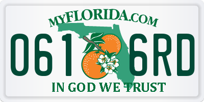 FL license plate 0616RD